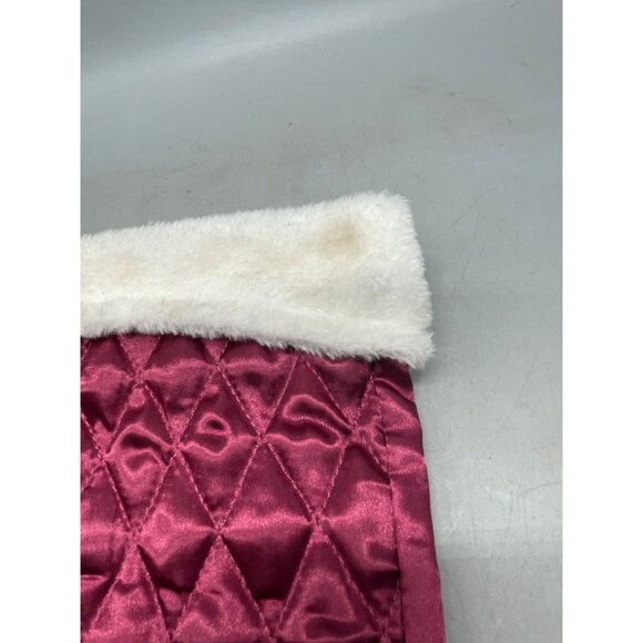 Christmas stocking diamond red white decor 17" READ - Picture 2 of 5